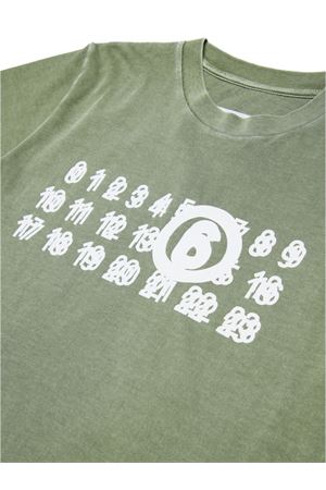 tshirt in cotone verde MAISON MARGIELA KIDS | M60671MM04AM6505